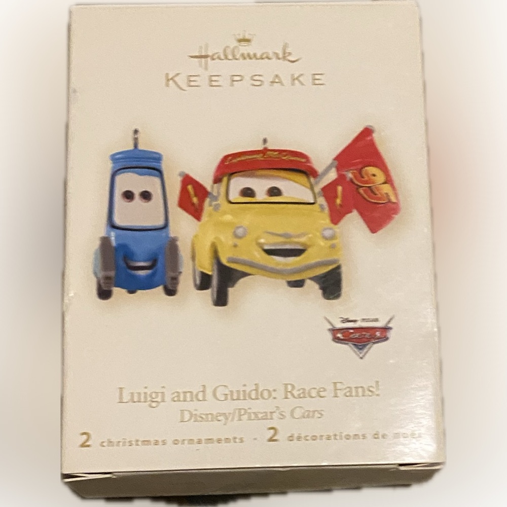 Hallmark Keepsake Luigi and Guido Ornaments - Yellow and Blue